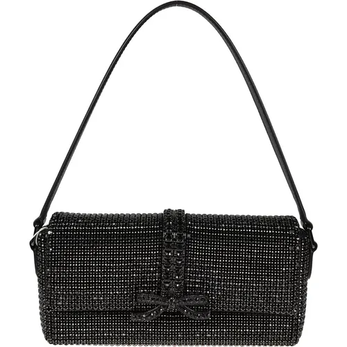 Sparkling Chainmail Baguette Bag , female, Sizes: ONE SIZE - Self Portrait - Modalova