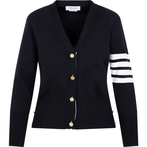 Wool Cardigan Sweater , female, Sizes: XS - Thom Browne - Modalova