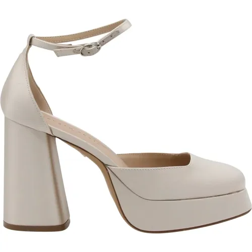 Schuh mit Absatz aus Textil und Leder , Damen, Größe: 36 EU - Roberto Festa - Modalova