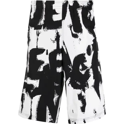 Casual Shorts, male, , Size: S Logo-Print Beach Shorts - alexander mcqueen - Modalova