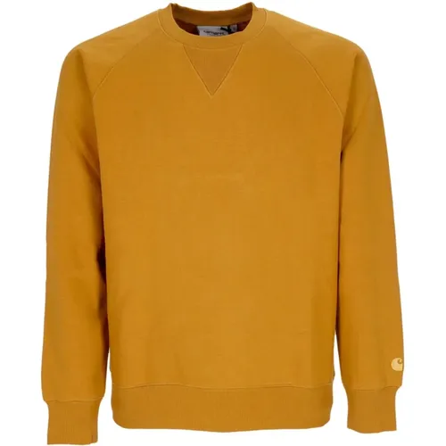 Chase Sweatshirt in Buckthorn/Gold , Herren, Größe: M - Carhartt WIP - Modalova