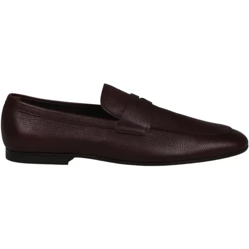 Grained Leather Penny Bar Loafers , male, Sizes: 5 UK - TOD'S - Modalova