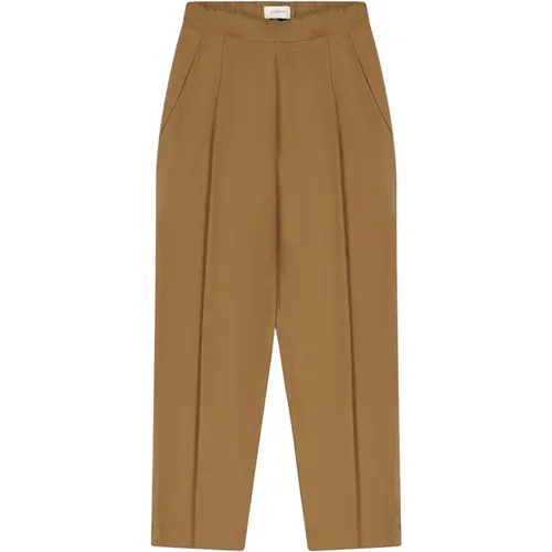 Cotton Double Pence Wide Leg Trousers , male, Sizes: L, S - Laneus - Modalova