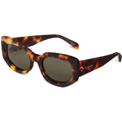 Schmetterlingsstil Sonnenbrille mit 3 Dots , Damen, Größe: 54 MM - Celine - Modalova