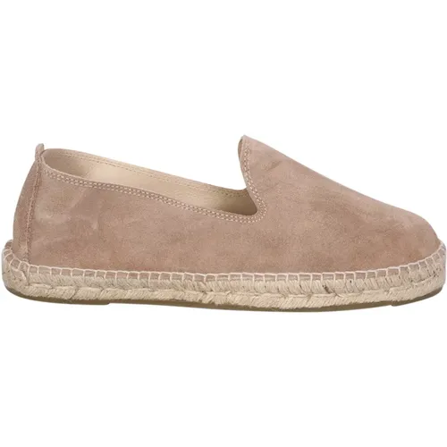 Espadrilles, male, , Size: 11 US Suede Flat Espadrilles - Manebí - Modalova