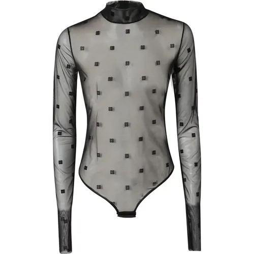 Schwarzer Pullover mit Polka Dots stilvoller Komfort , Damen, Größe: M - Givenchy - Modalova