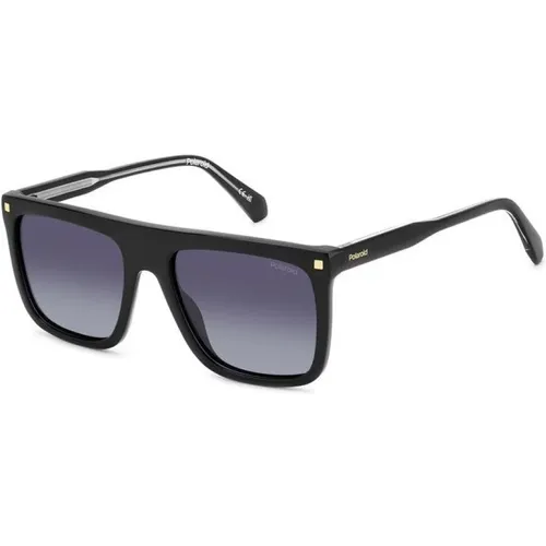 Sunglasses, male, , Size: 56 MM Stylish Sunglasses with Polarized Grey Lens - Polaroid - Modalova