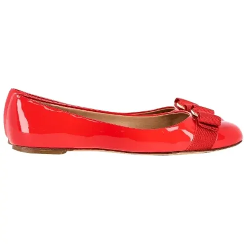 Pre-owned Leather flats , female, Sizes: 3 1/2 UK - Salvatore Ferragamo Pre-owned - Modalova