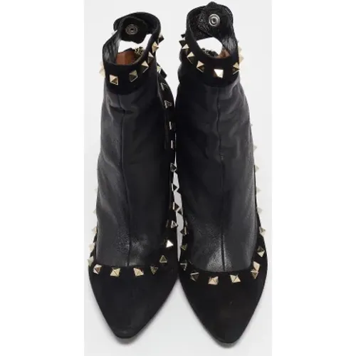 Pre-owned Leather boots , female, Sizes: 7 UK - Valentino Vintage - Modalova