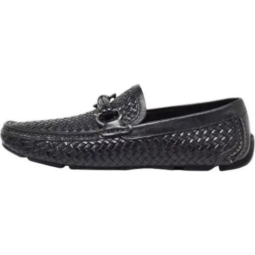 Pre-owned Flats, male, , Size: 7 US Pre-owned Leather flats - Salvatore Ferragamo Pre-owned - Modalova