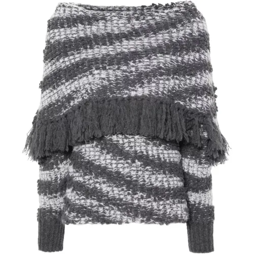 Fringed Tiger Wollpullover - Stella Mccartney - Modalova