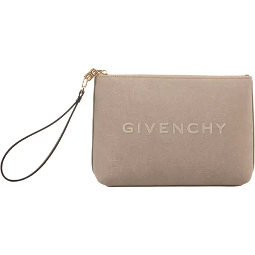 Large Clutch Bag in Canvas , female, Sizes: ONE SIZE - Givenchy - Modalova
