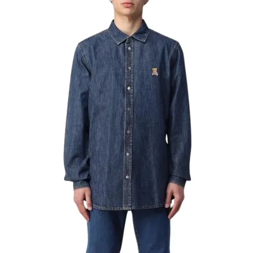 Denim Shirts Collection , male, Sizes: L - Moschino - Modalova