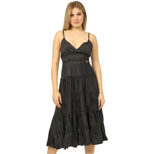 Long Dress with Ruched Bodice , female, Sizes: XL, L, XS, M, S - YES ZEE - Modalova