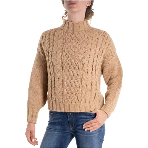 Gemütlicher und stilvoller Rollkragen Pullover , Damen, Größe: L - Kocca - Modalova