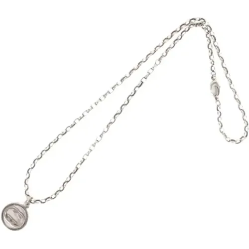 Pre-owned Jewellery, female, , Size: ONE SIZE Pre-owned Silver necklaces - Gucci Vintage - Modalova