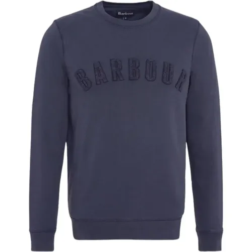Gewaschener Logo-Sweatshirt - Marineblau , Herren, Größe: L - Barbour - Modalova