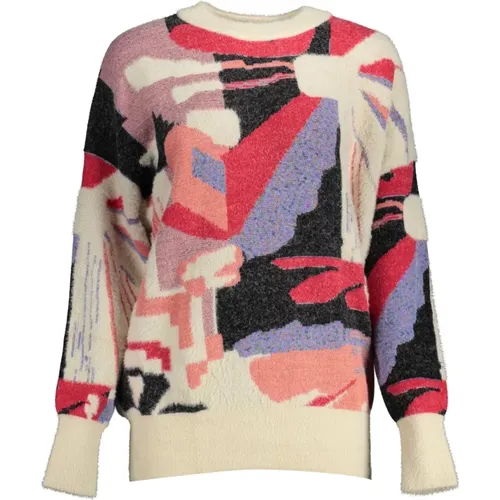 Schicker weißer Pullover mit Kontrastdetails - Desigual - Modalova