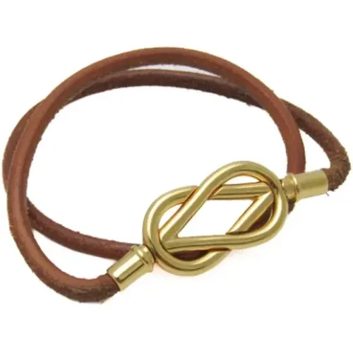 Pre-owned Jewellery, female, , Size: ONE SIZE Pre-owned Leather bracelets - Hermès Vintage - Modalova