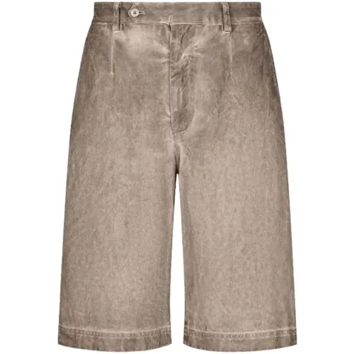 Logo Tag Cotton Shorts , male, Sizes: M, L - Dolce & Gabbana - Modalova