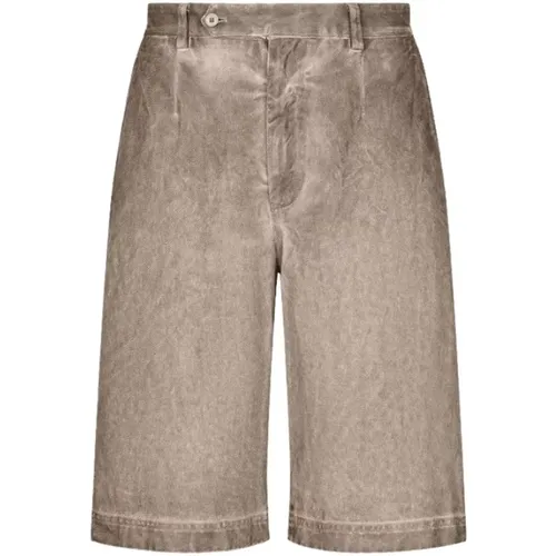 Logo Tag Cotton Shorts , male, Sizes: M, XL, L - Dolce & Gabbana - Modalova