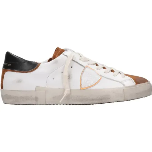 Sneakers, male, , Size: 8 US Low Worn-Effect Sneakers - Philippe Model - Modalova