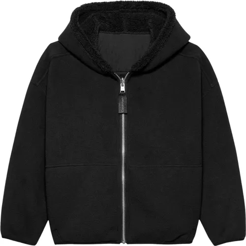 Schwarzer Kapuzenpullover Fullzip Kinder - Calvin Klein - Modalova