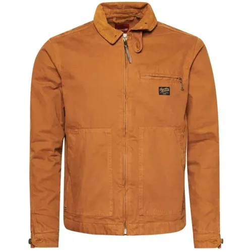 Light Jackets, male, , Size: M Vintage Ranch Harrington Cotton Jacket - Superdry - Modalova
