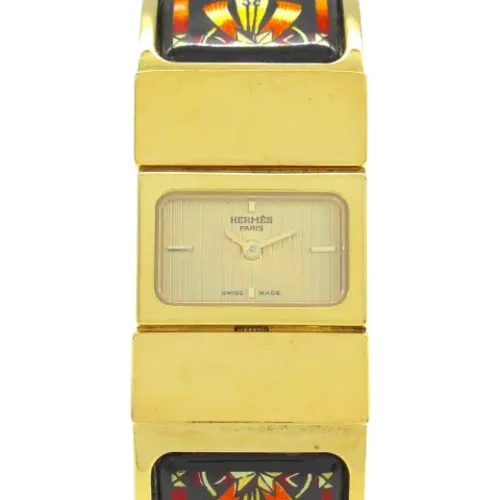 Pre-owned Gold watches , female, Sizes: ONE SIZE - Hermès Vintage - Modalova