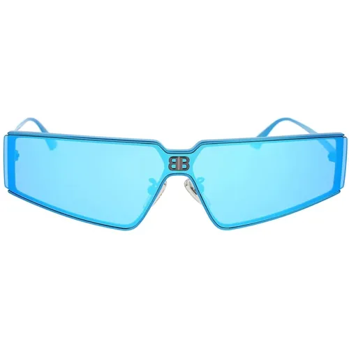 New Ski Line Sunglasses with Mirrored Lenses , unisex, Sizes: ONE SIZE - Balenciaga - Modalova