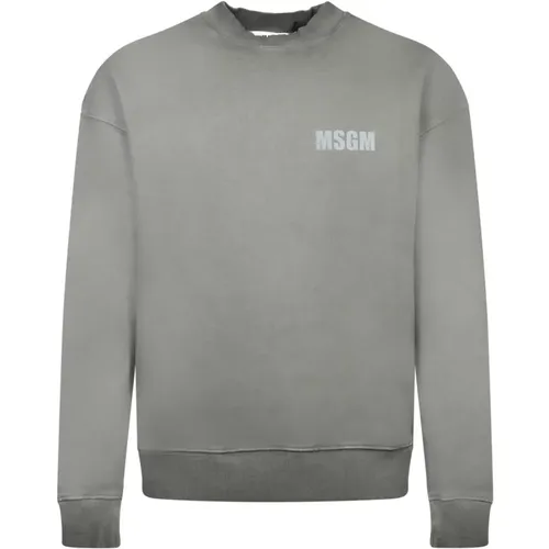 Grey Sweatshirt Elevate Style Trendy , male, Sizes: M, XS, S - Msgm - Modalova