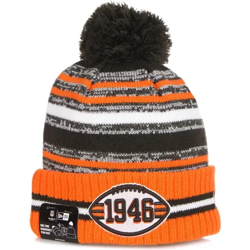 Beanies, male, , Size: ONE SIZE Cleveland Browns Pom Pom Beanie Hat - new era - Modalova