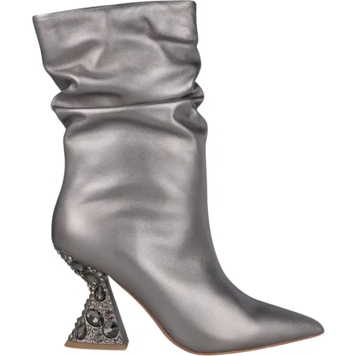 Pointed Toe Leather Ankle Boots , female, Sizes: 4 UK, 7 UK, 3 UK, 8 UK, 5 UK, 6 UK - Alma en Pena - Modalova
