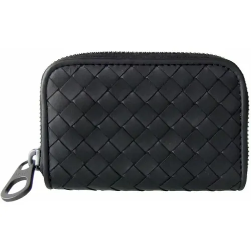 Wallets & Cardholders, male, , Size: ONE SIZE Leather Wallet with Zip Closure - Bottega Veneta - Modalova