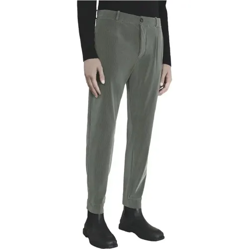 Techno Velvet Atelier Grey Corduroy Pants , male, Sizes: L, S, M - RRD - Modalova