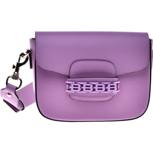 Crossbody bag in lilac calfskin , Damen, Größe: ONE Size - Baldinini - Modalova