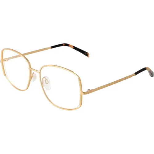 Glasses, female, , Size: ONE SIZE Gold Square Optical Frames for Women - Maje - Modalova