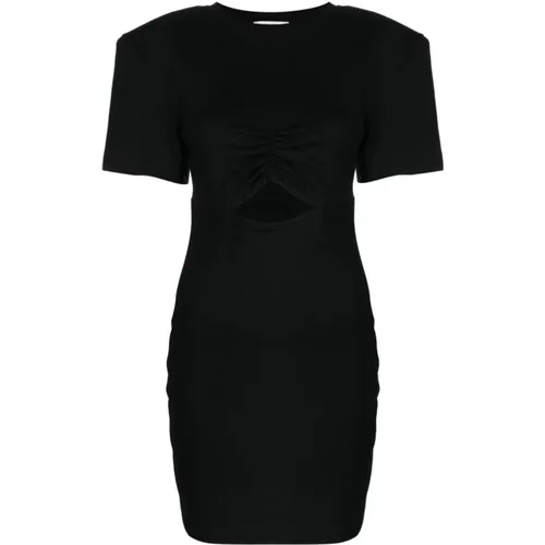 Schwarzes Wickel-T-Shirt-Kleid , Damen, Größe: XS - Nensi Dojaka - Modalova