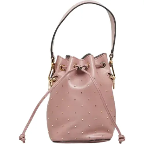 Pre-owned Bucket Bags, female, , Size: ONE SIZE Pre-owned Leather handbags - Fendi Vintage - Modalova