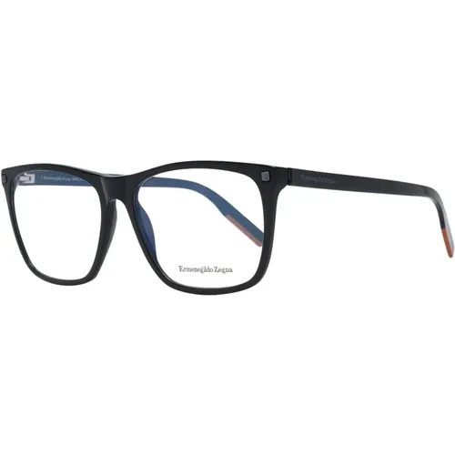 Glasses, male, , Size: ONE SIZE Plastic Optical Frames Rectangle Shape - Ermenegildo Zegna - Modalova