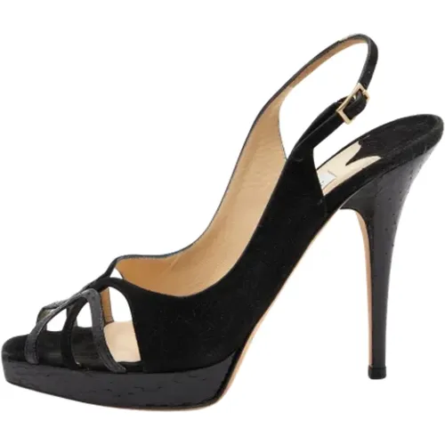 Pre-owned Wildleder sandals , Damen, Größe: 37 1/2 EU - Jimmy Choo Pre-owned - Modalova