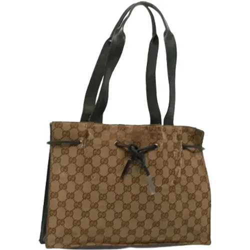 Pre-owned Tote Bags, female, , Size: ONE SIZE Pre-owned Canvas handbags - Gucci Vintage - Modalova