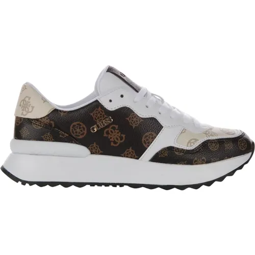 White Brown Women's Trainers Fashion Fusion , female, Sizes: 5 UK, 4 UK, 8 UK, 6 UK, 3 UK, 7 UK - Guess - Modalova