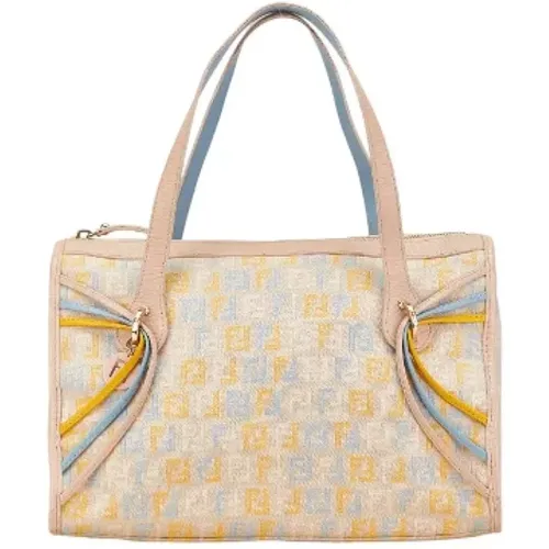 Pre-owned Tote Bags, female, , Size: ONE SIZE Pre-owned Canvas handbags - Fendi Vintage - Modalova