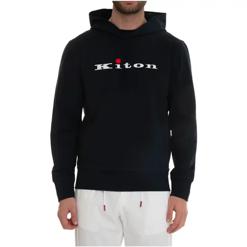 Comfortable Cotton Hooded Sweatshirt , male, Sizes: L, M - Kiton - Modalova