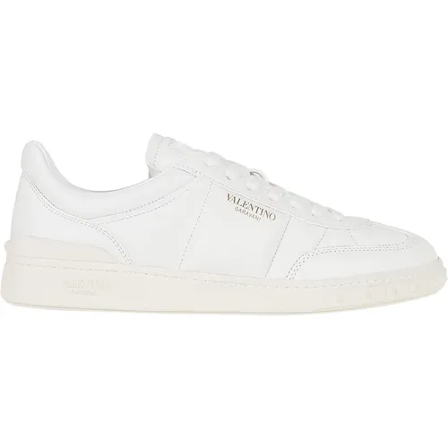 Sneakers, male, , Size: 9 1/2 US Nappa Leather Low Top Sneaker - Valentino Garavani - Modalova