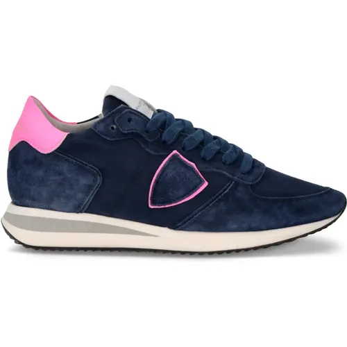 Fuchsia Running Sneakers Women , female, Sizes: 6 UK, 3 UK, 4 UK, 5 UK, 2 UK - Philippe Model - Modalova