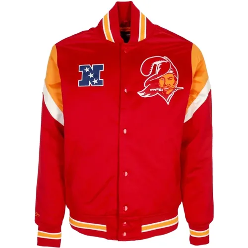 Bomber Jackets, male, , Size: XL NFL Heavyweight Bomber Jacket Tampa Bay Buccaneers - Mitchell & Ness - Modalova