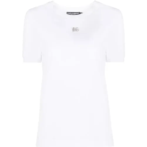 Weiße T-Shirts und Polos von , Damen, Größe: M - Dolce & Gabbana - Modalova