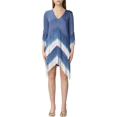 Infinite Fringed Knit Dress - XS , female, Sizes: S - Twinset - Modalova